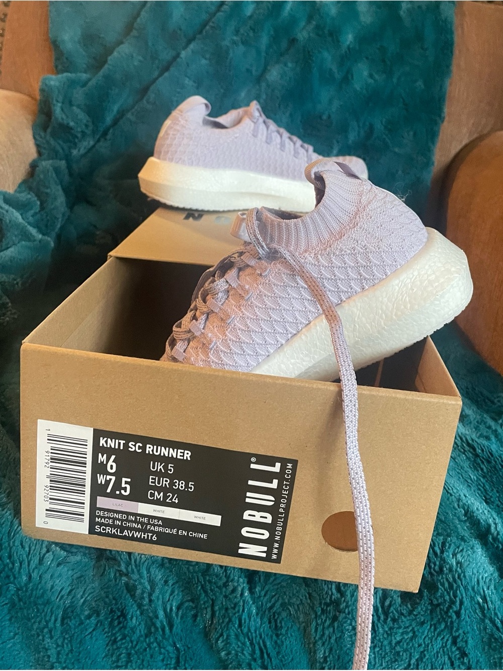 NOBULL Knit SC Runner in Lilac with Off-White Sole - Picture 3 of 3